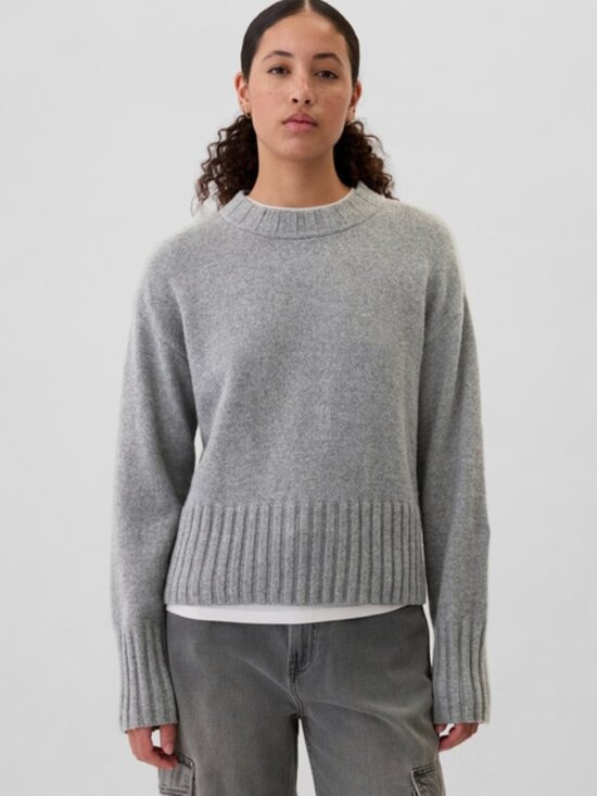 GAP Sweaters - GAP CashSoft Relaxed Crewneck Pullover Sweater Heather Gray Women's Size Medium